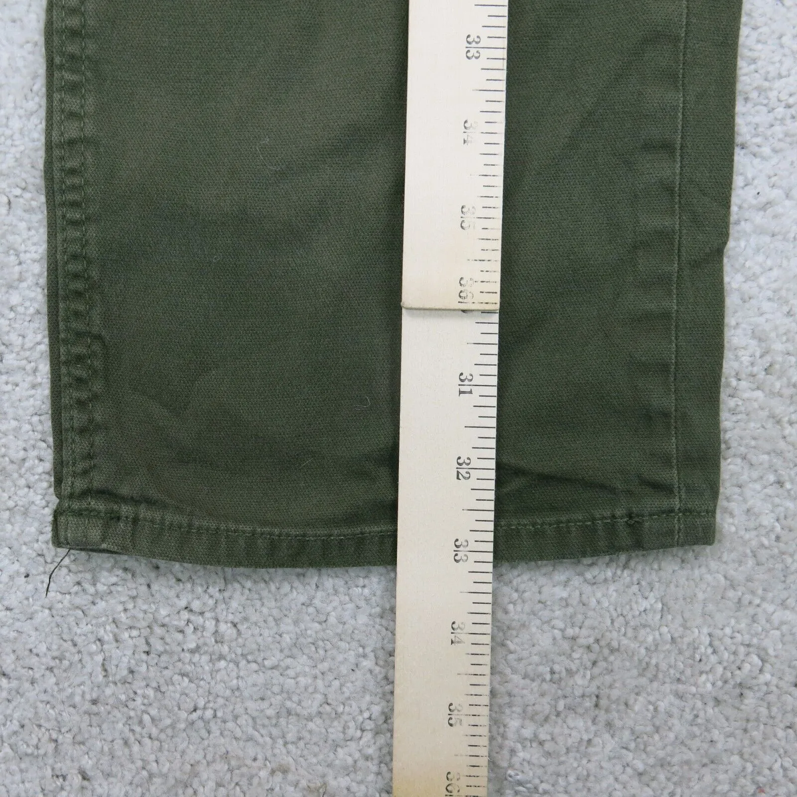 Banana Republic Men Jeans Straight Leg Mid Rise Pockets Olive Green Size W34XL36
