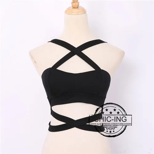 CHICING Summer Sexy Bustier Crop Tops Women
