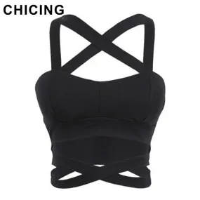 CHICING Summer Sexy Bustier Crop Tops Women