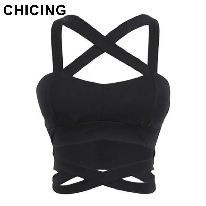 CHICING Summer Sexy Bustier Crop Tops Women