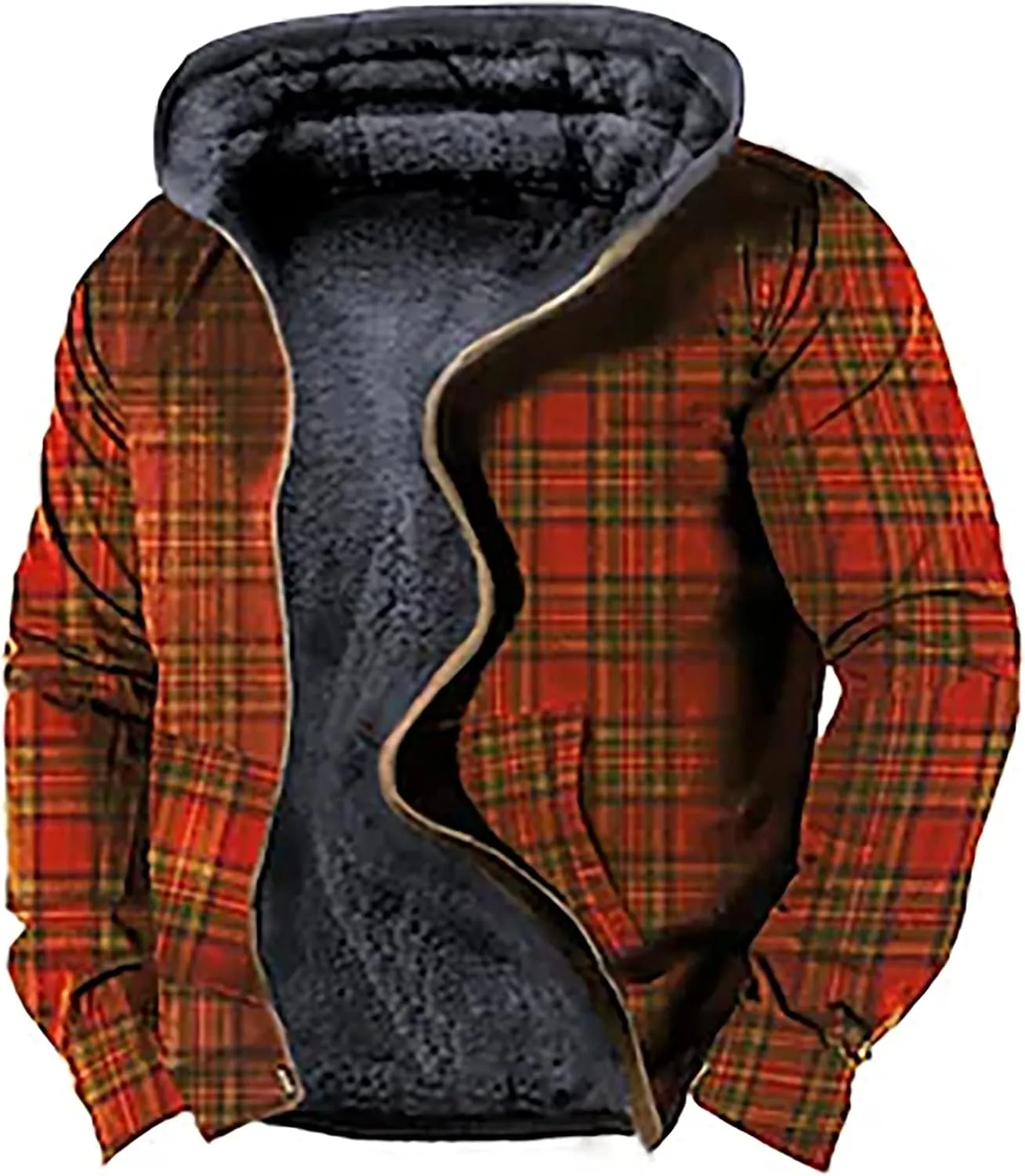DuDubaby Men's Casual Camouflage Sports Sweatshirt Long Sleeve Zipper Hooded Jacket Coat
