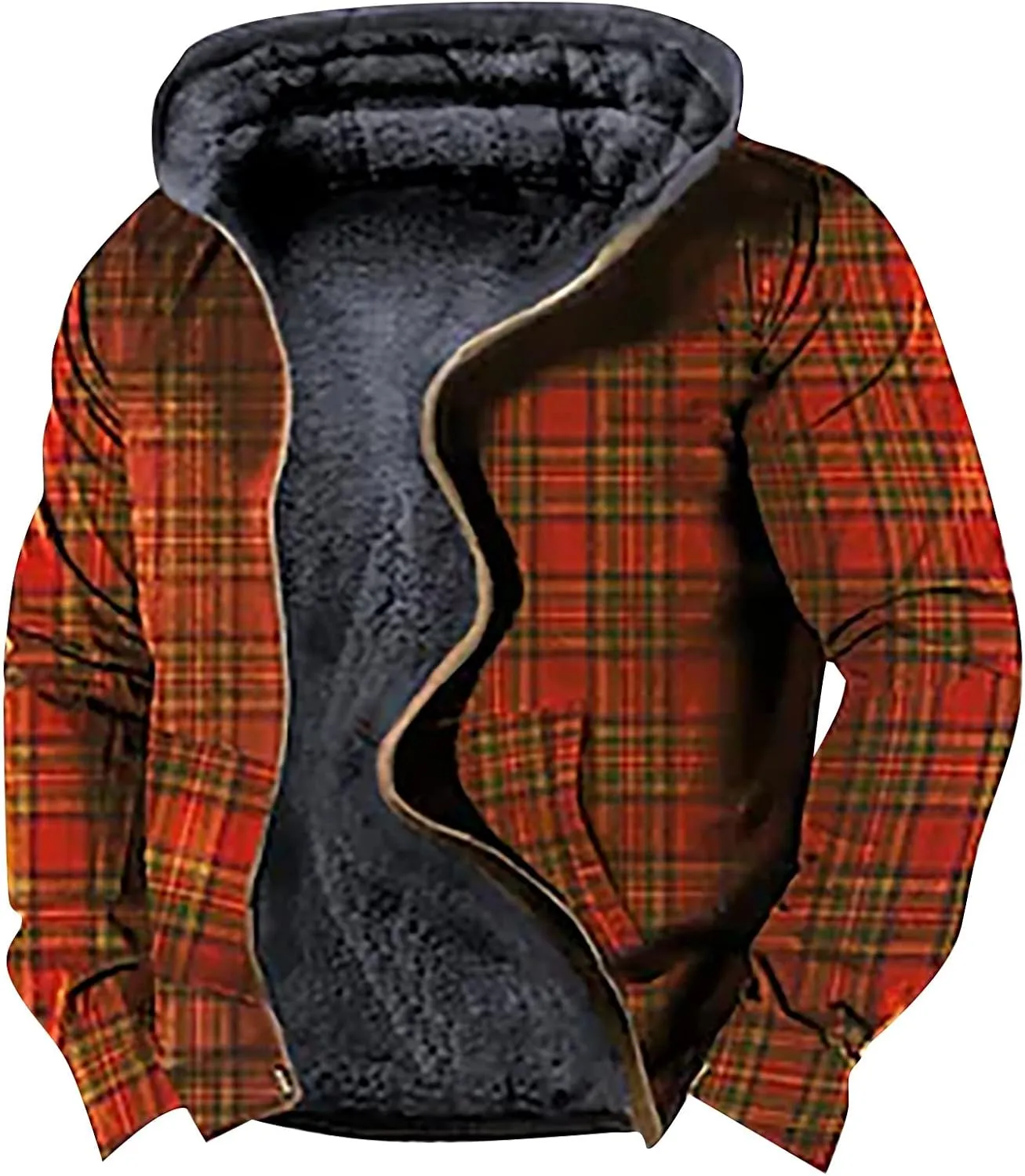 DuDubaby Men's Casual Camouflage Sports Sweatshirt Long Sleeve Zipper Hooded Jacket Coat