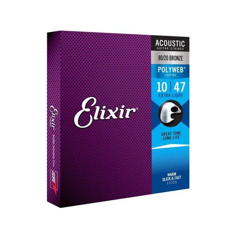 Elixir Polyweb Acoustic Strings Extra Light 10-47
