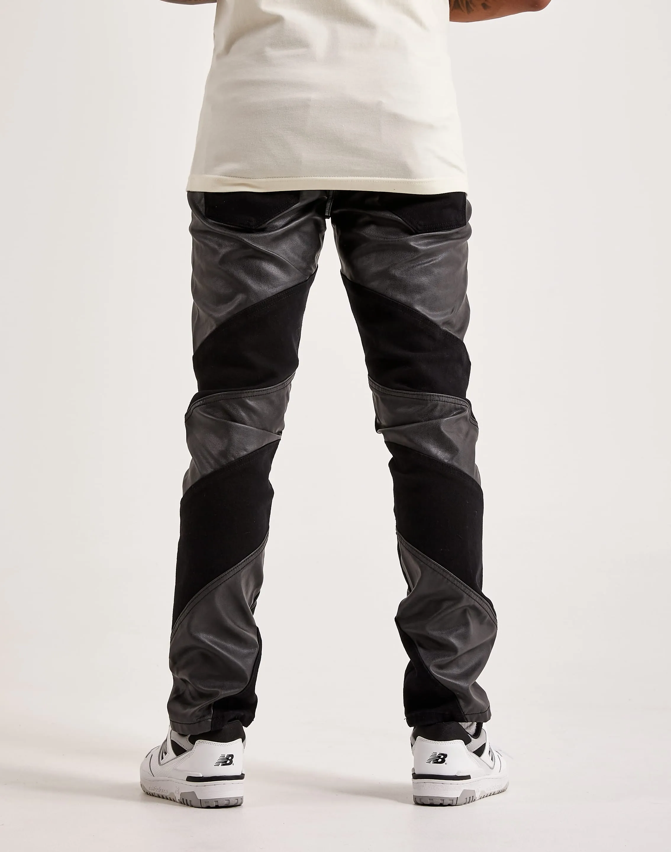 First Row Premium Leather Mix Pants