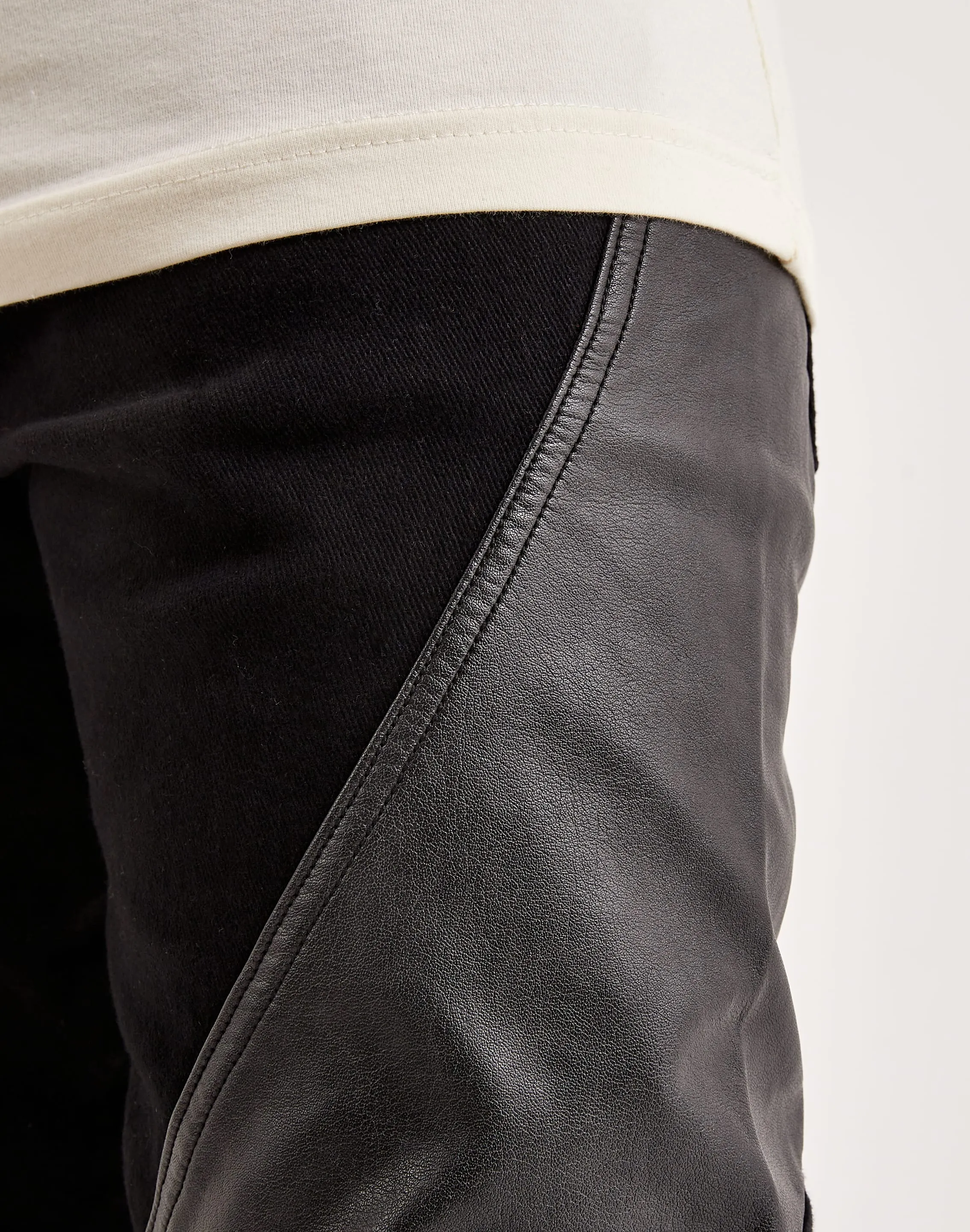 First Row Premium Leather Mix Pants