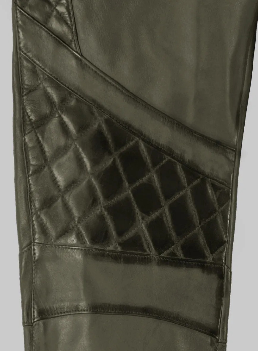 Hector Burnt Olive Leather Pants