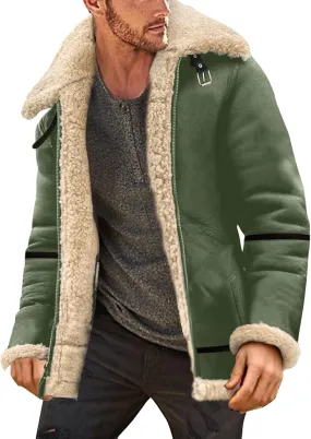 LCMTWX Men's Thicken Warm Winter Coat Stand Collar Knitted Splice Sweater Coat Casual Cardigan Stylish Winter Jackets for