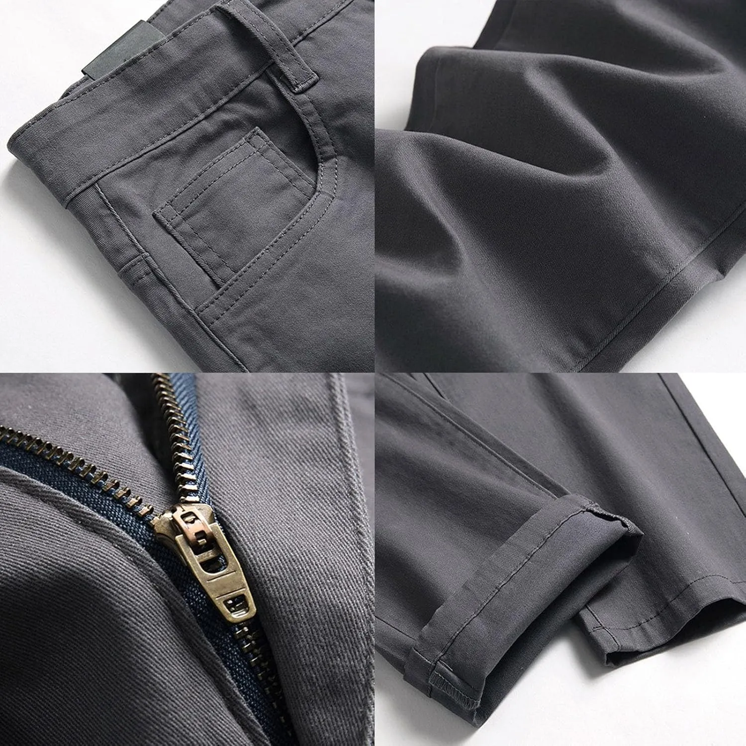 Mens Pants Jeans Slim Fit Loose Fit Straight Leg Jeans Comfortable Flexible Denim Pants Hip Hop Streetwear