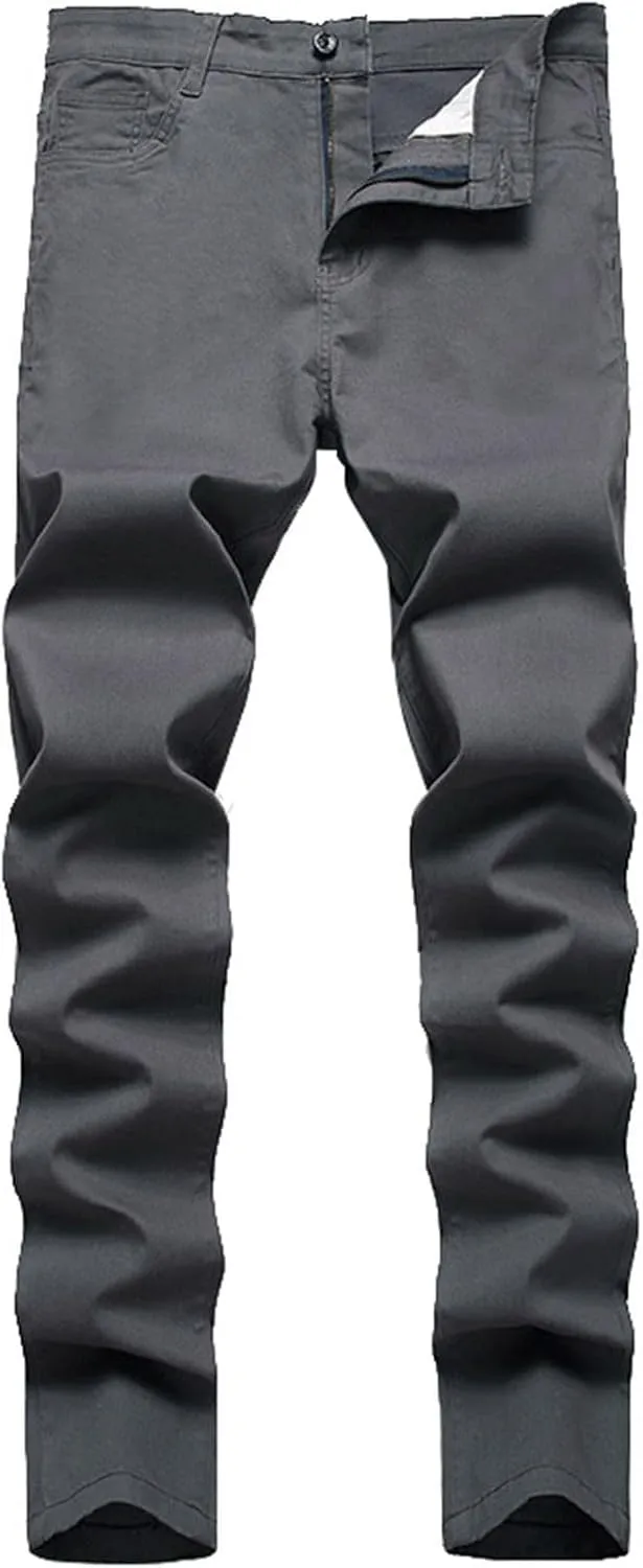 Mens Pants Jeans Slim Fit Loose Fit Straight Leg Jeans Comfortable Flexible Denim Pants Hip Hop Streetwear