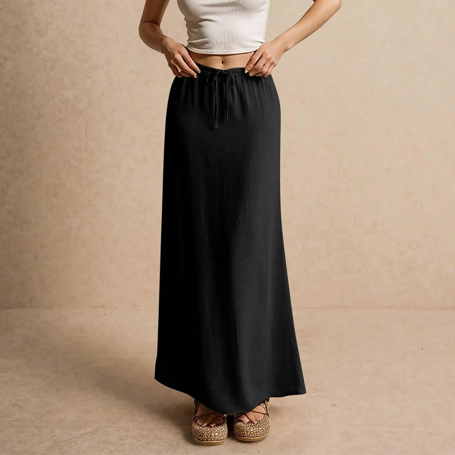 Summer Skirts for Women Elastic Waist Peasant Cute Going Out Flutter Festival Trendy Country Swing Skirts for Women Trendy