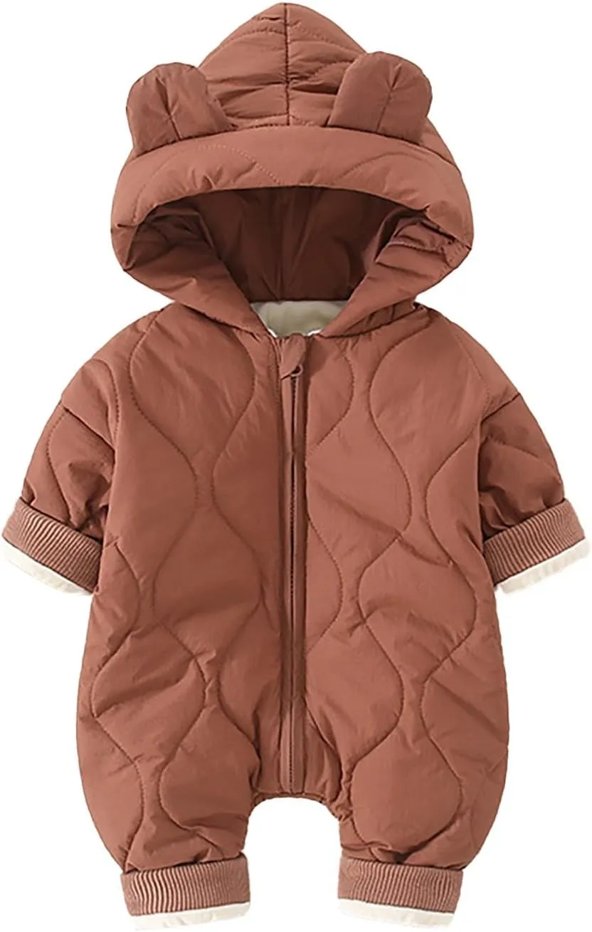 Toddler Boys Girls Hooded Jacket Fleece Hoodies Cute Bear Ear Winter Solid Color Coat Fuzzy Warm Winter Outwear