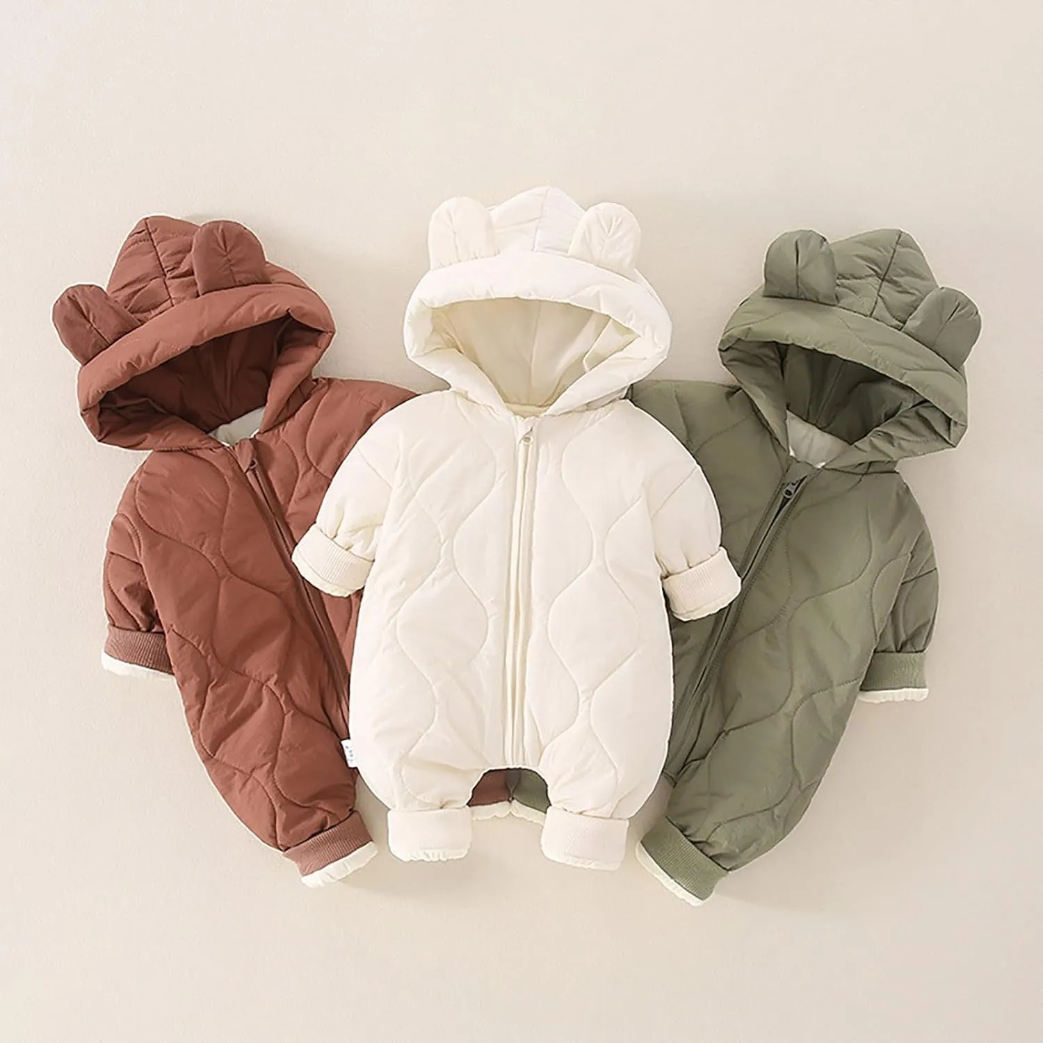 Toddler Boys Girls Hooded Jacket Fleece Hoodies Cute Bear Ear Winter Solid Color Coat Fuzzy Warm Winter Outwear