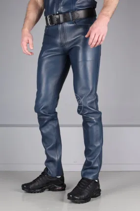 Washed Jeans Blue 5 Pocket Pants