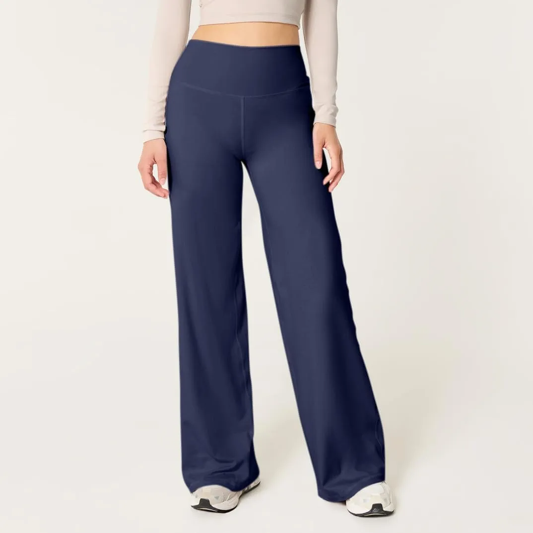 Wide Leg Yoga Pants for Women Casual Comfy High Waisted Stretch Pants Tummy Control Baggy Athletic Workout Pants
