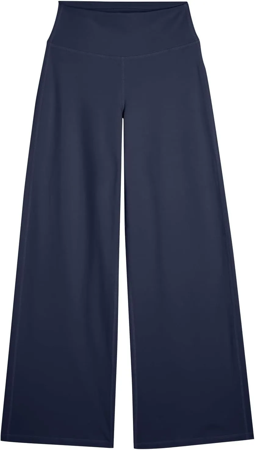 Wide Leg Yoga Pants for Women Casual Comfy High Waisted Stretch Pants Tummy Control Baggy Athletic Workout Pants