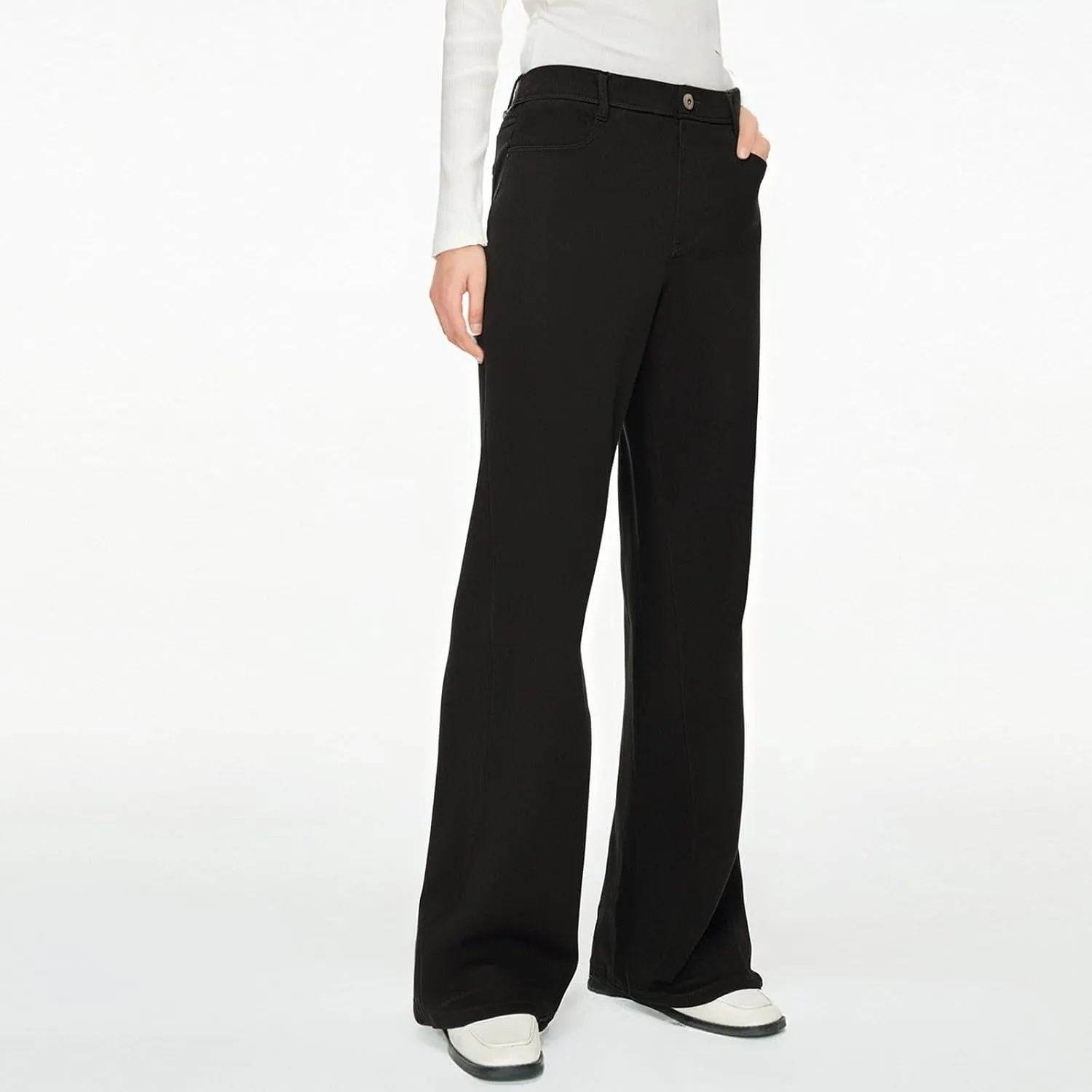 Womens Jeans High Waisted Stretchy Wide Leg Baggy Jeans Tummy Control Cargo Pants for Women