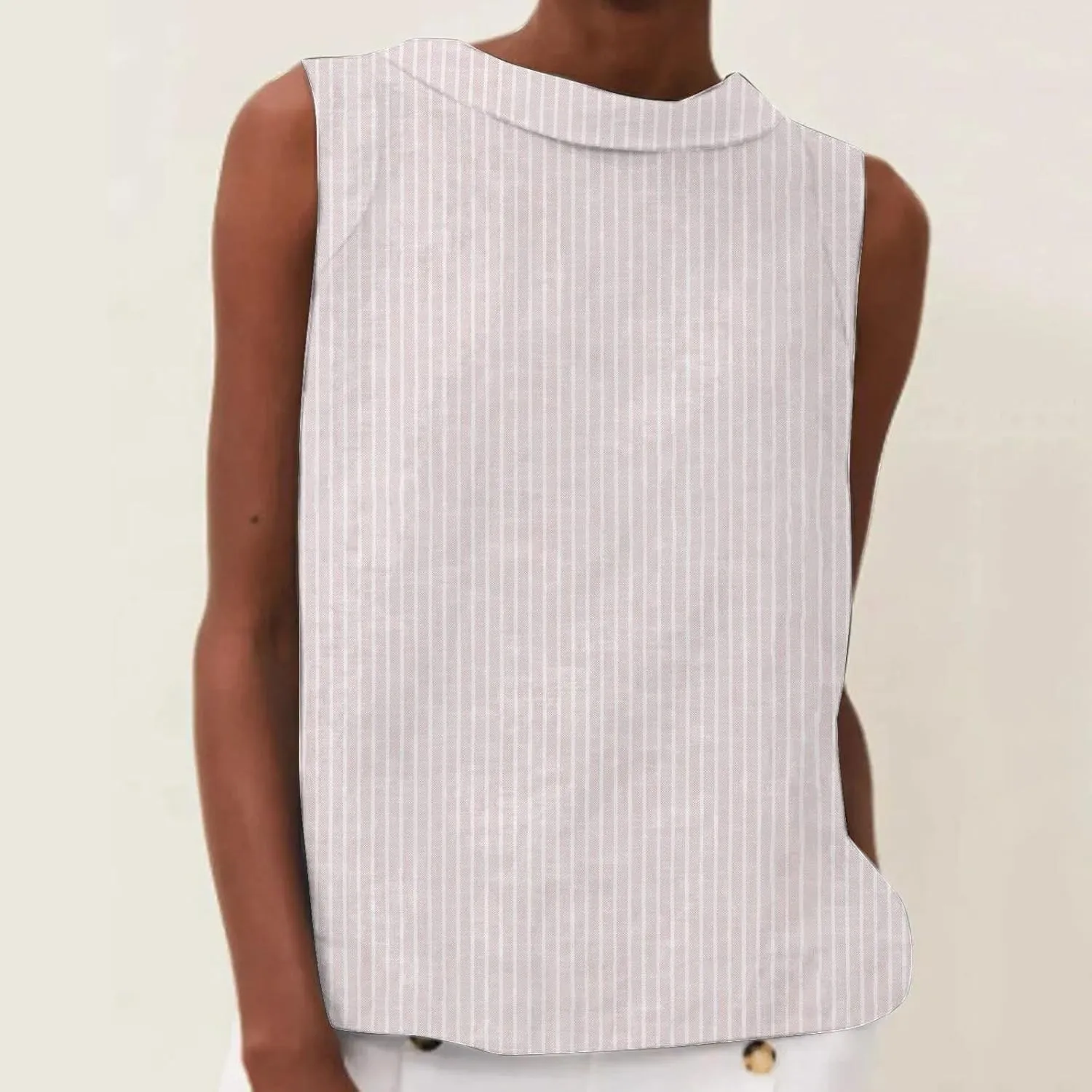 Womens Linen Crop Tank Tops Casual Cute Summer Sleeveless Shirts Cropped Cotton Linen Tops Loose Fit Blouse Vest