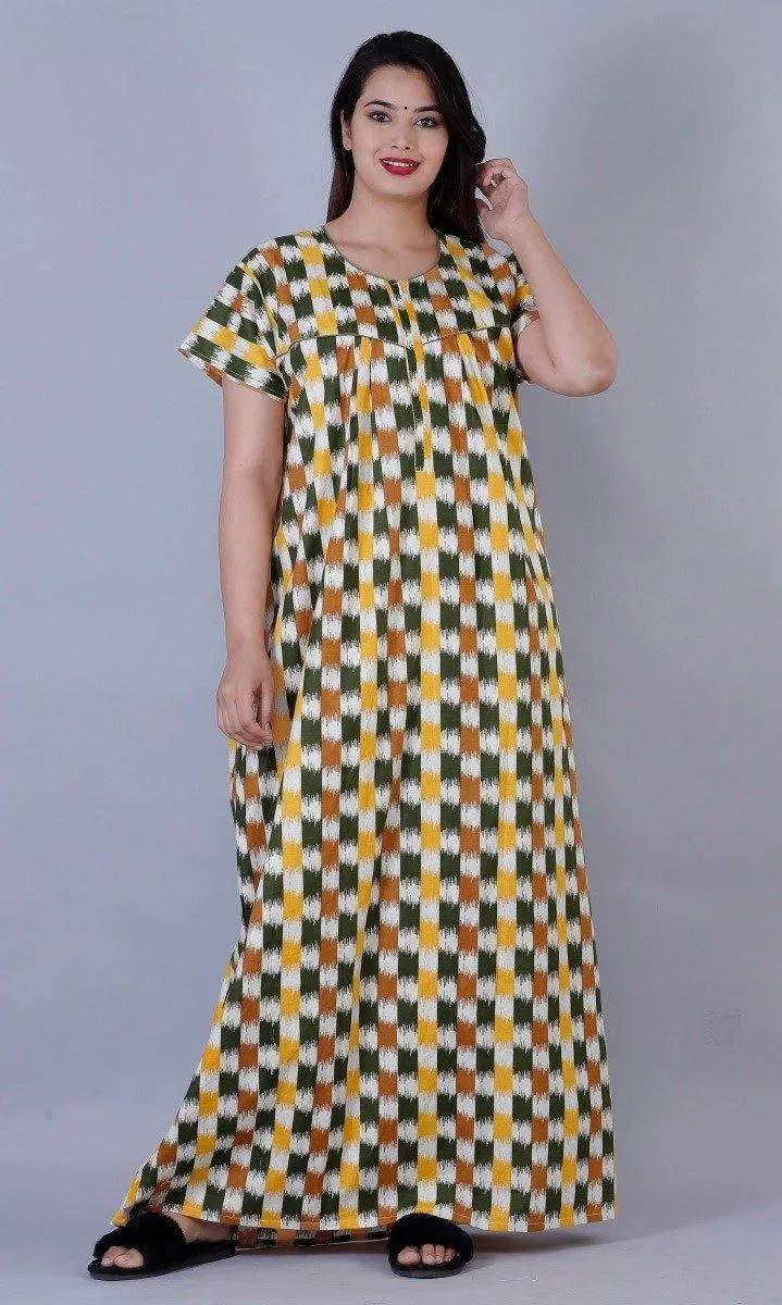 Women's Premium Cotton Multi Colors Printed Night Gown