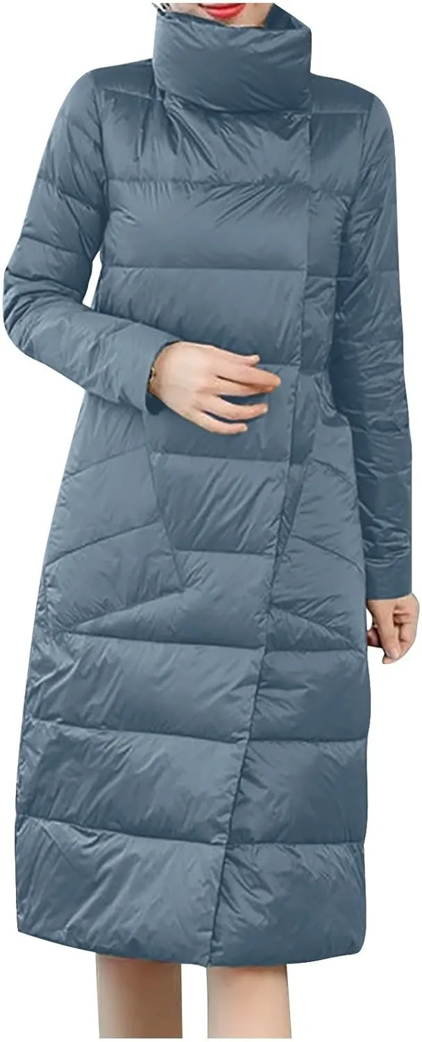 Womens Winter Coats Plus Size Waterproof Long Winter Coat Warm Puffer Jacket Thickened Down Parka Maxi Coat
