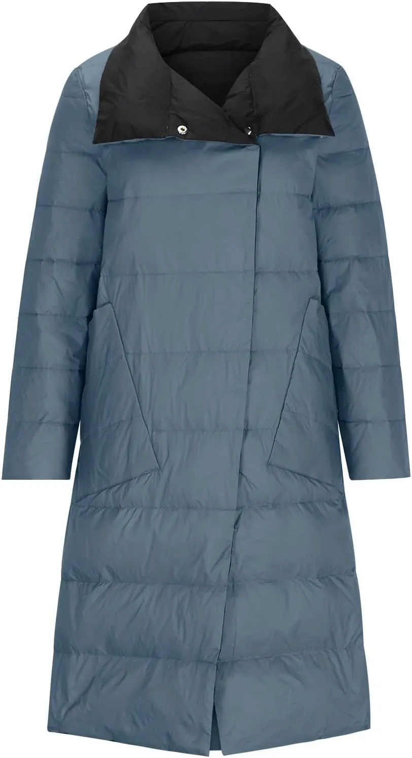 Womens Winter Coats Plus Size Waterproof Long Winter Coat Warm Puffer Jacket Thickened Down Parka Maxi Coat
