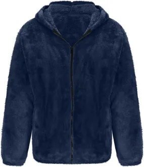Zeiyignr Men's Sherpa Hoodie Jacket Fleece Lined Zip Up Warm Hoodies Sweatshirt Winter Fluffy Fuzzy Sweater Warm Hooded Coat
